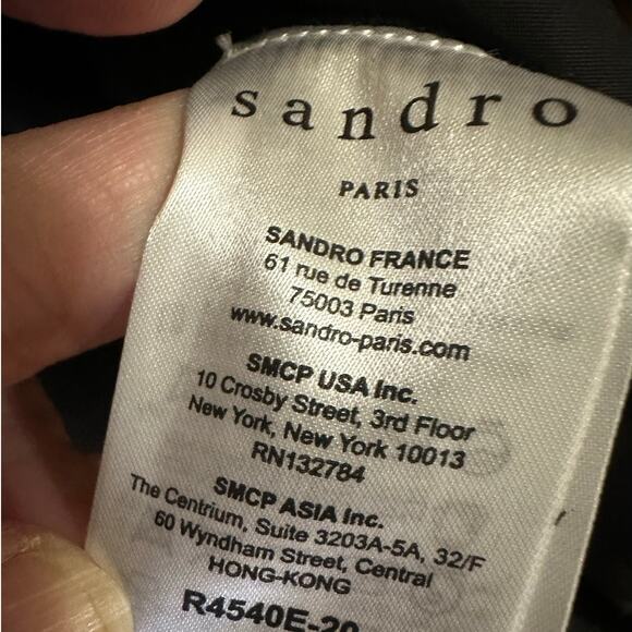 Sandro Paris Mini Dress Lace Bust Fit & Flare - Picture 8 of 9